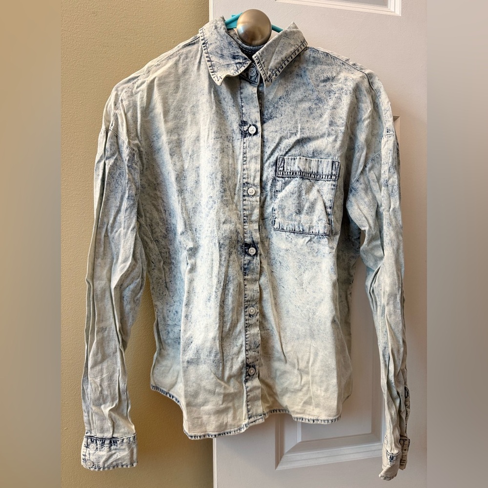 Wild Fable Blue Denim Button Down Shirt